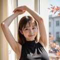 ストレッチするOL 5枚目