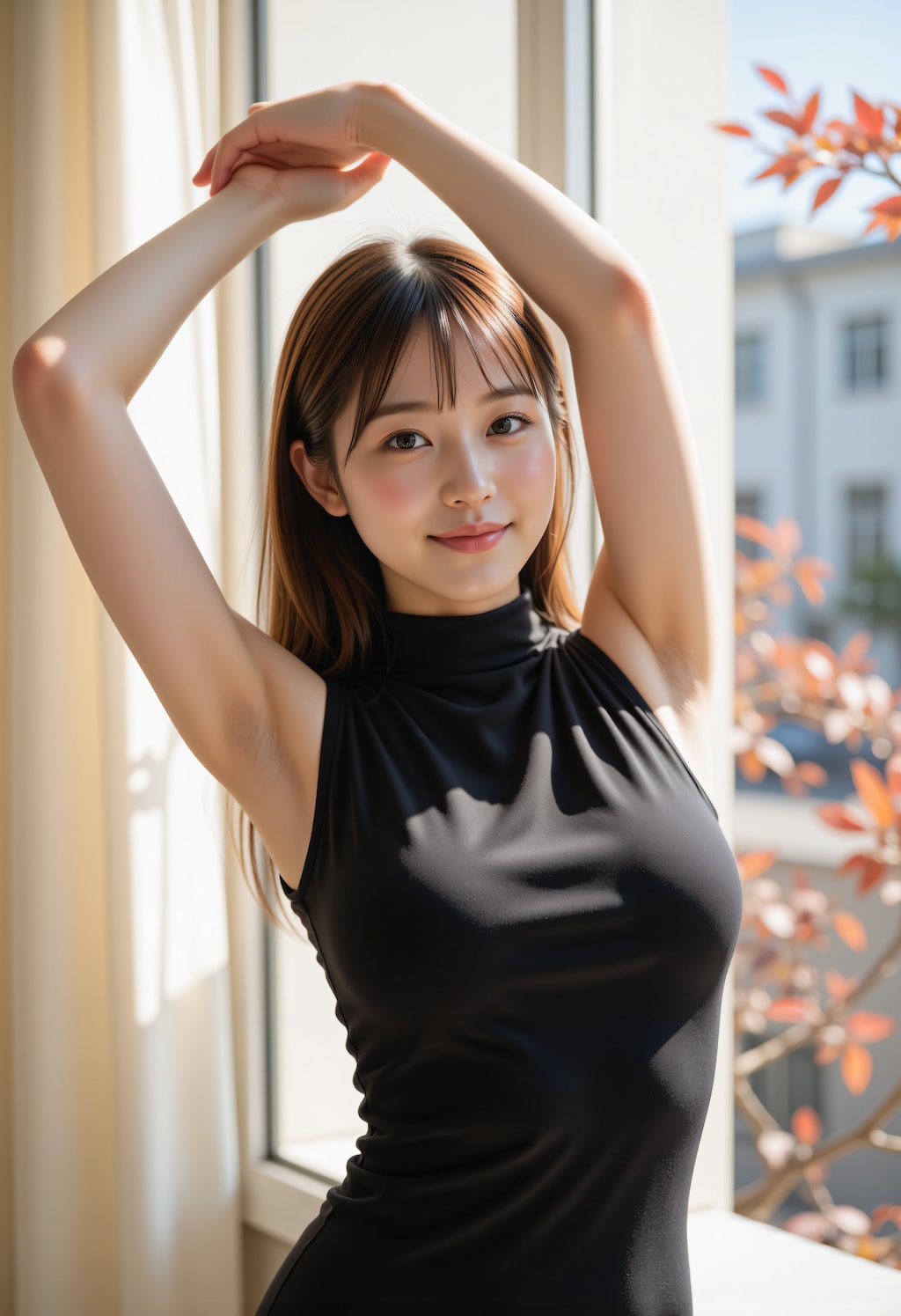 ストレッチするOL