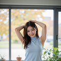 ストレッチするOL 6枚目