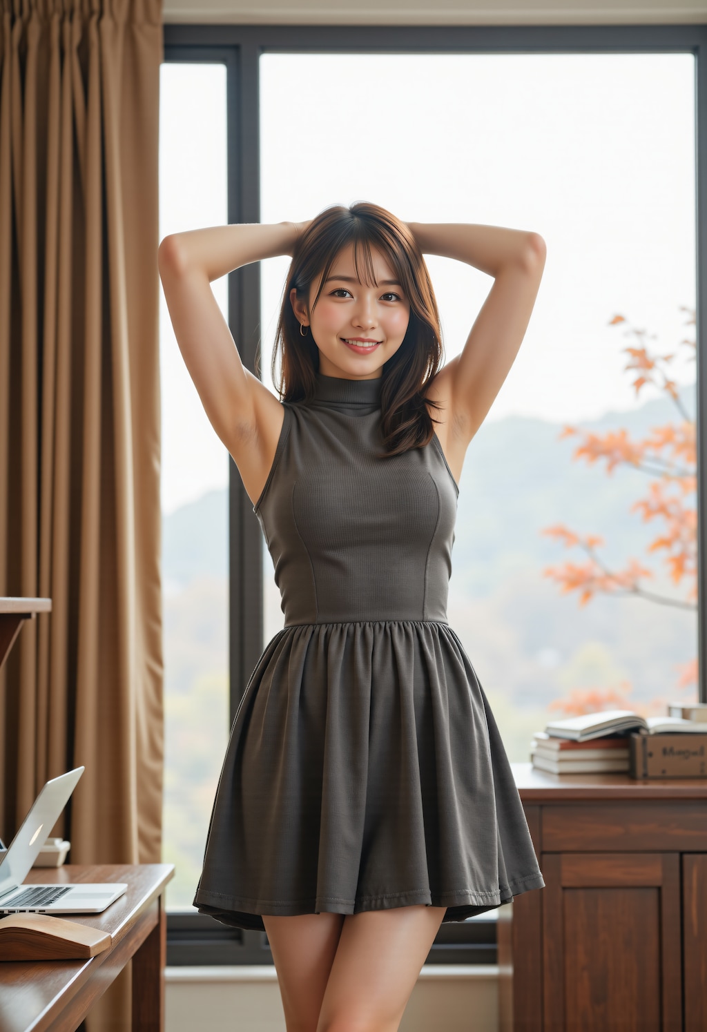 ストレッチするOL
