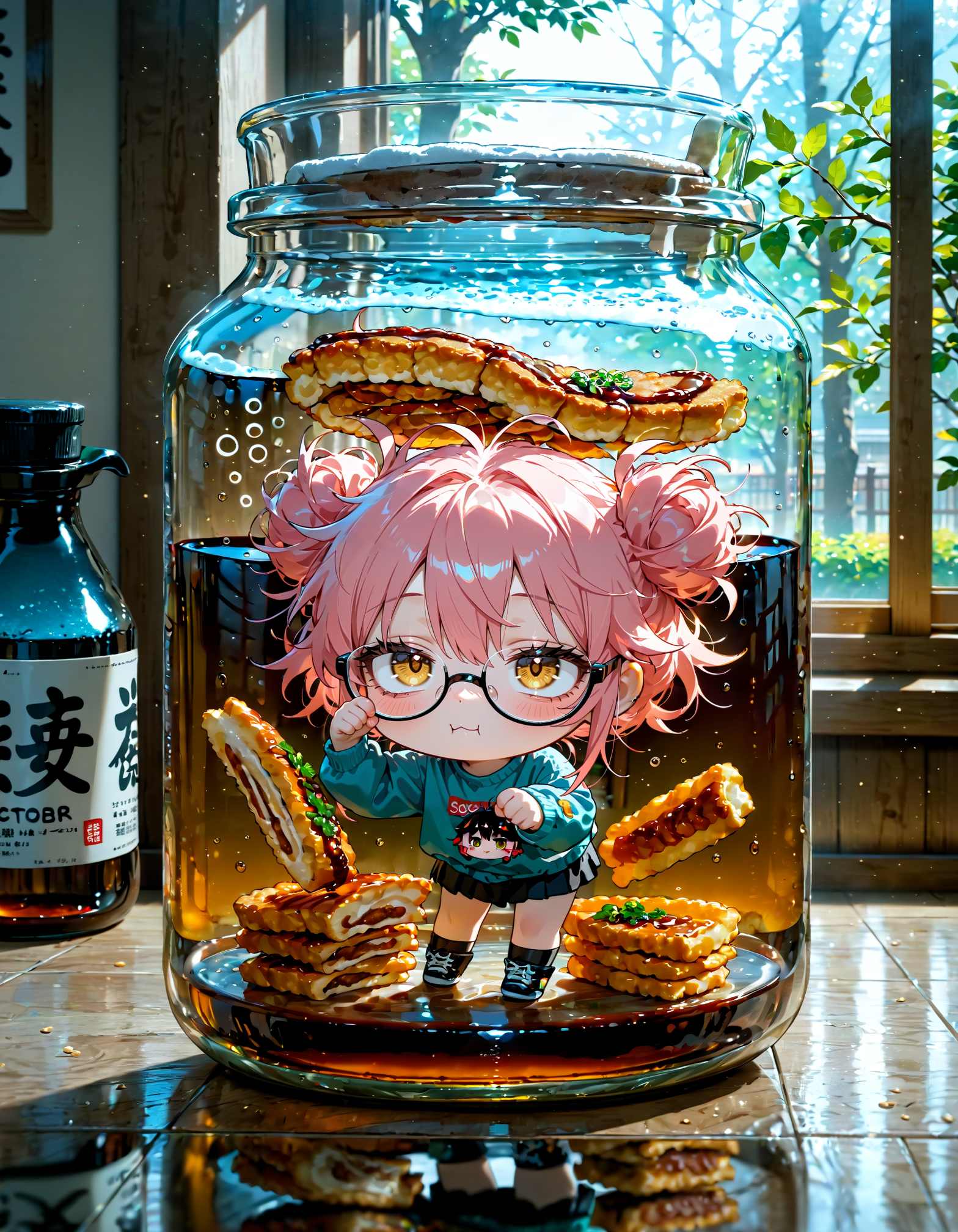 今日は何の日？　醤油の日。トンカツの日。メガネの日 | の人気AIイラスト・グラビア