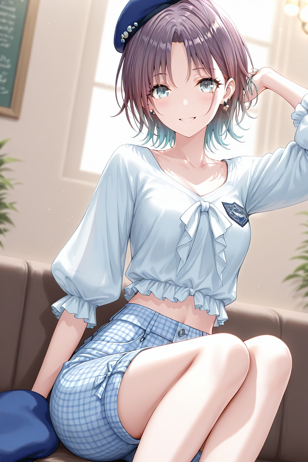 【私服コレクション】朝倉透、カフェにて－パフィブラウス + カーゴパンツ Ver. 03 －