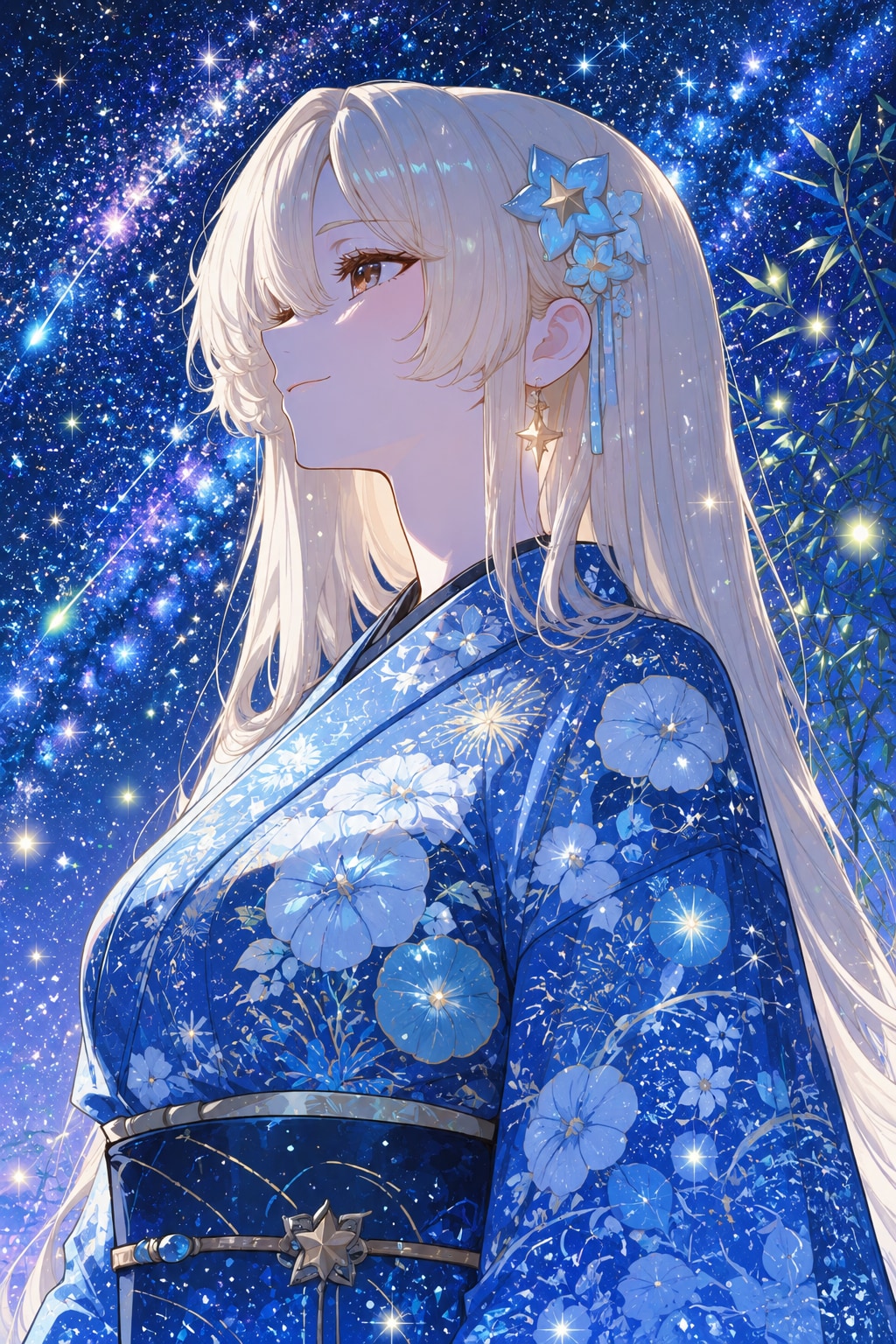 夏の夜と星空の魔法