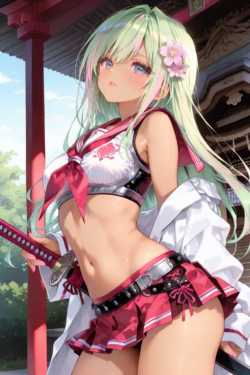 セクシー過ぎる桜の精霊剣士さん