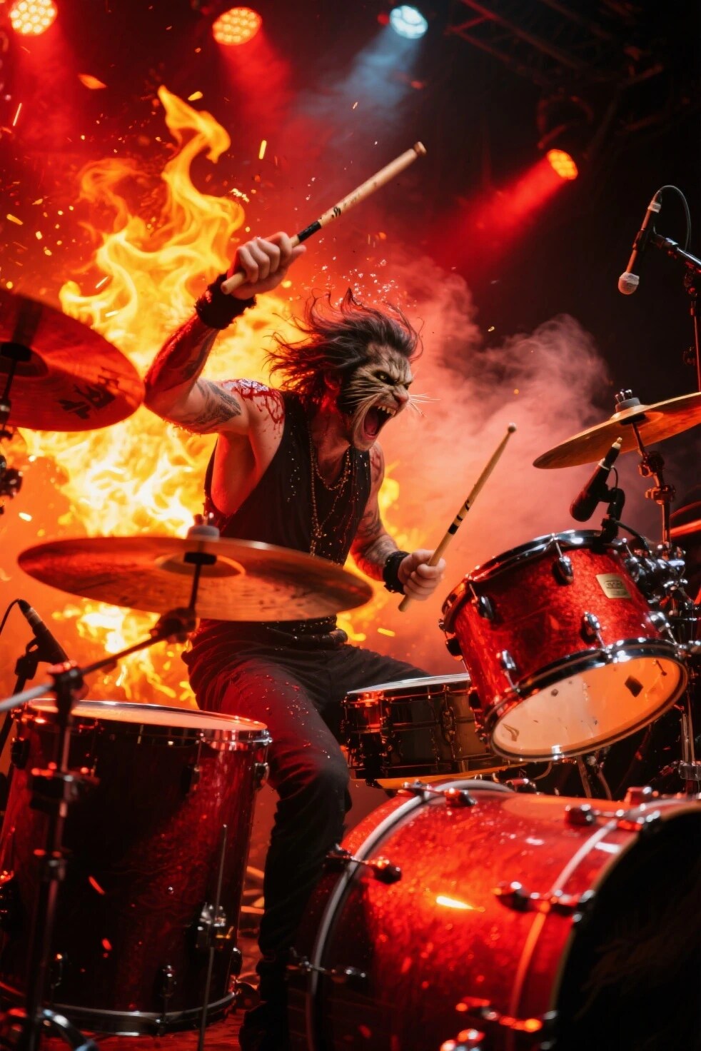 獣人ドラマー | の人気AIイラスト・グラビア