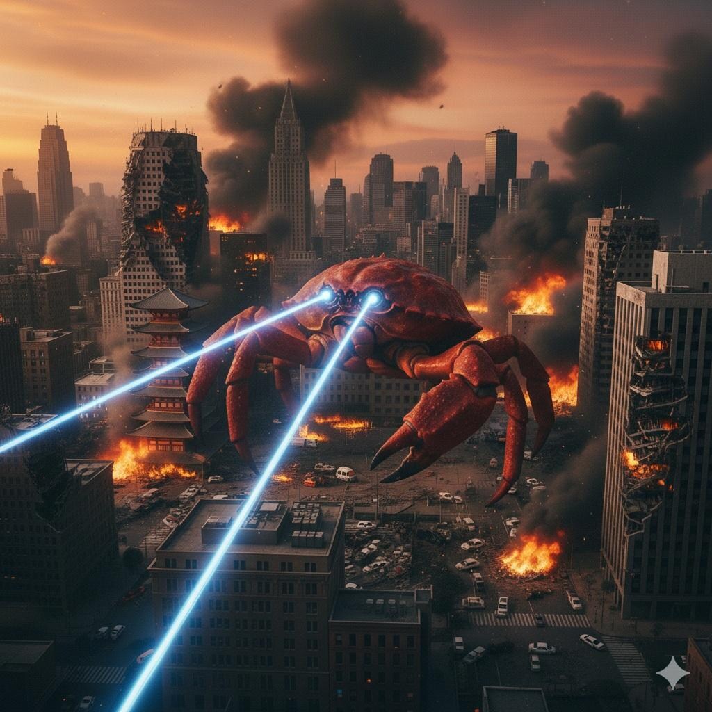 かににやられてるんだな