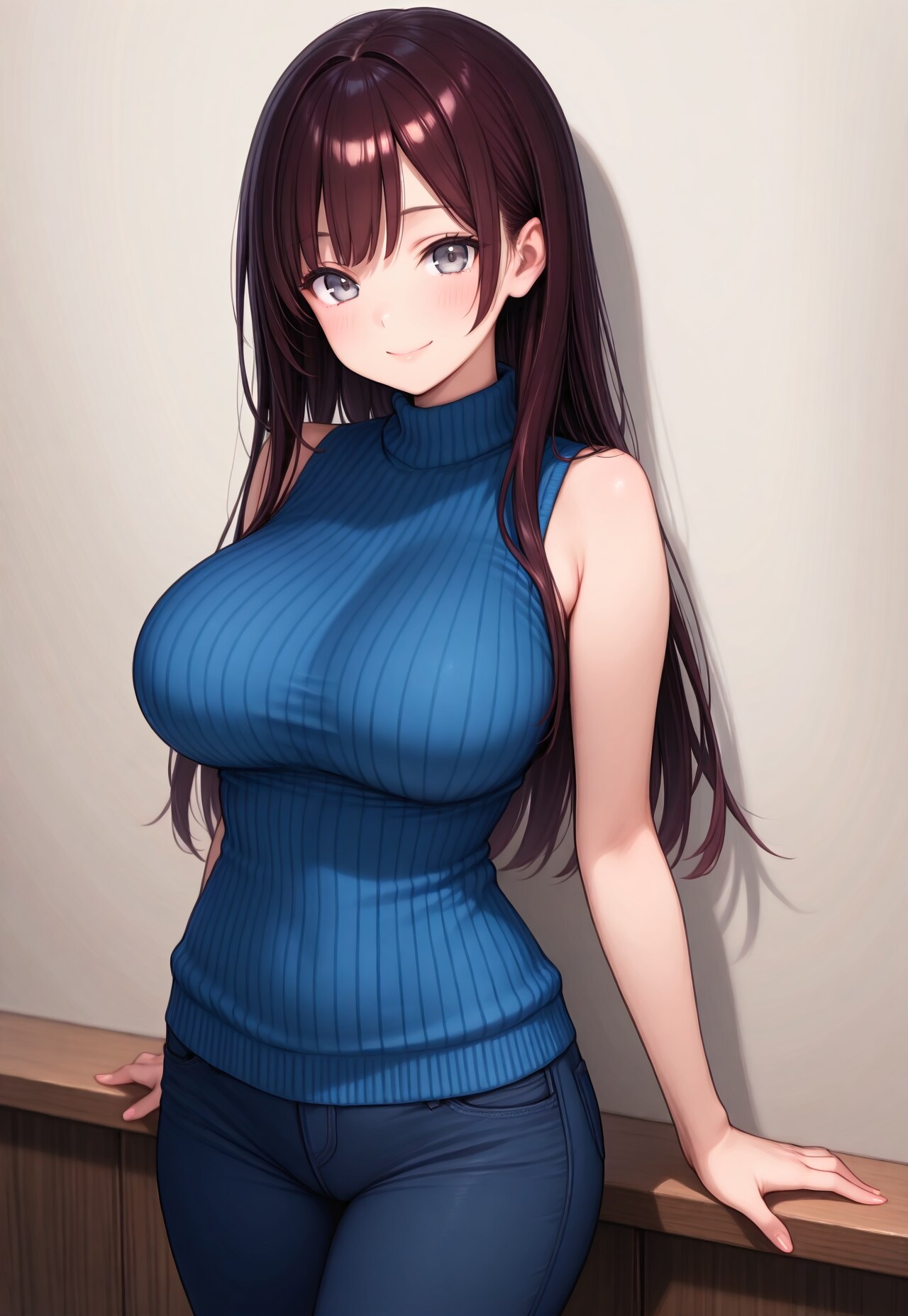 1205（青いノースリーブセーター）