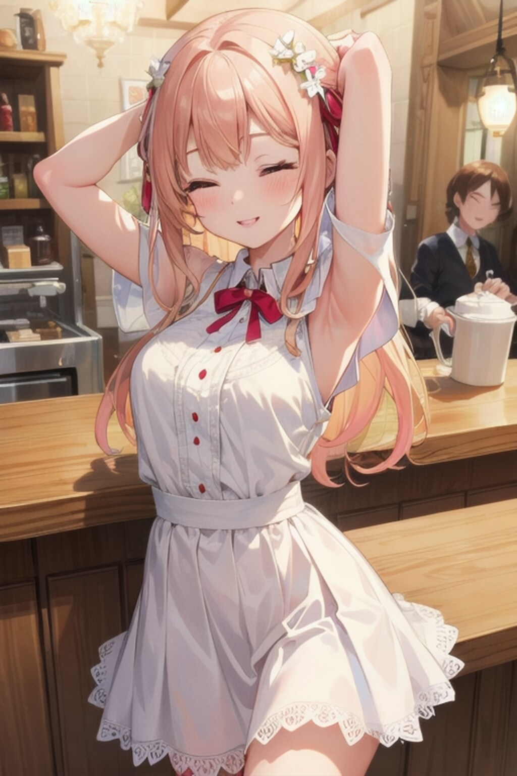 pretty eye,アイリス,カフェテリアにて。
