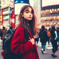 【DALL-E3】渋谷の街に佇む女の子 4枚目
