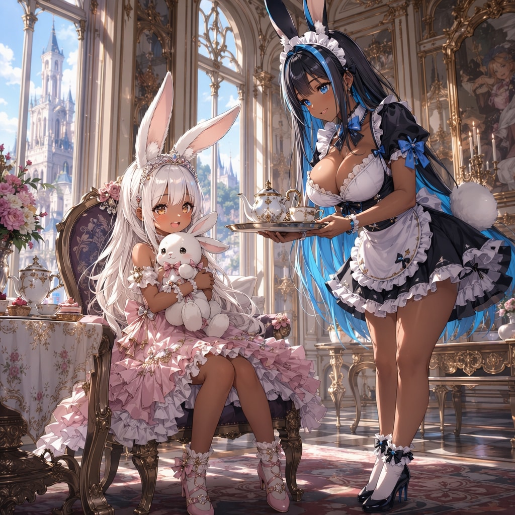 two rabbit princesses | の人気AIイラスト・グラビア