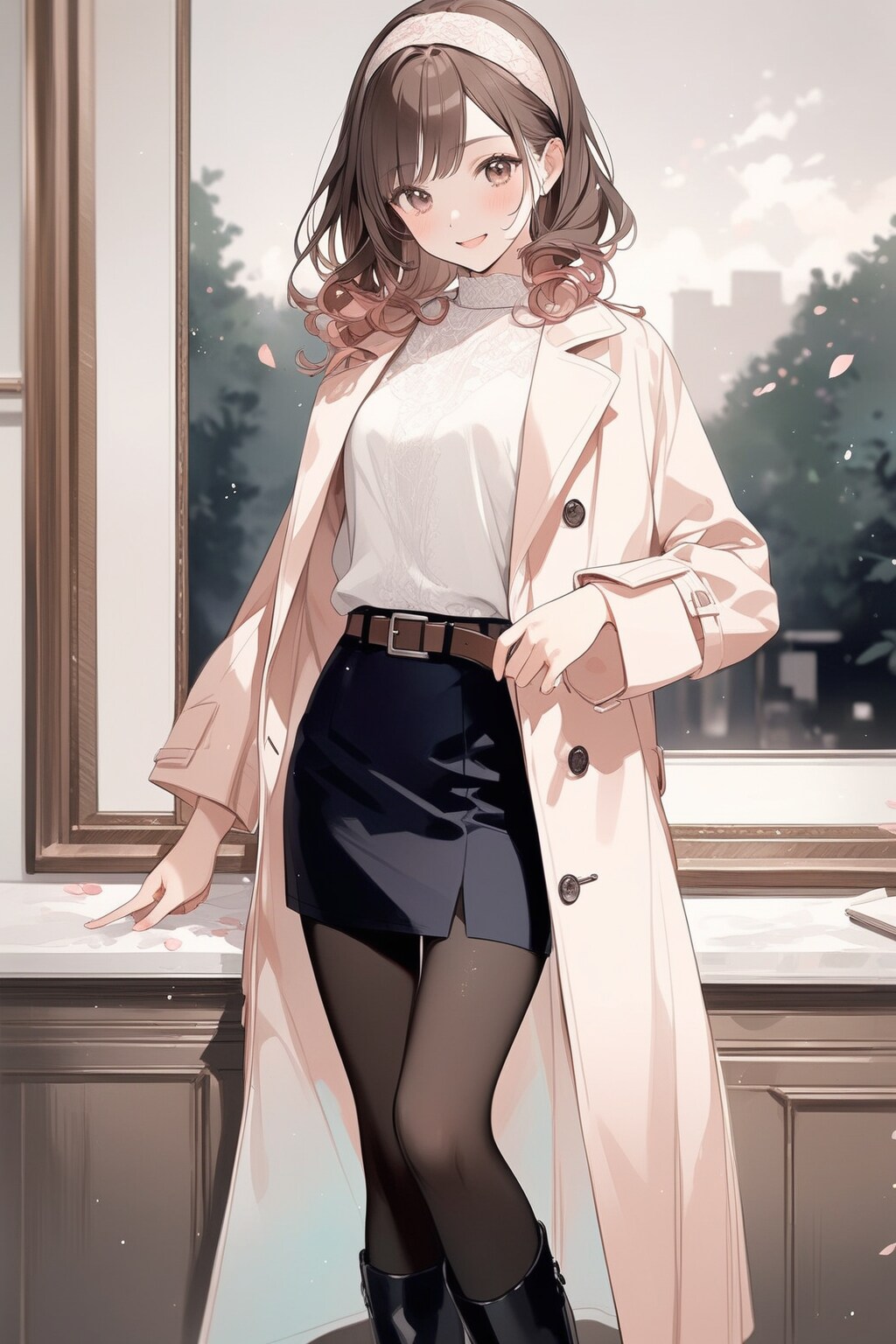 黒タイツを含むファッション（4）