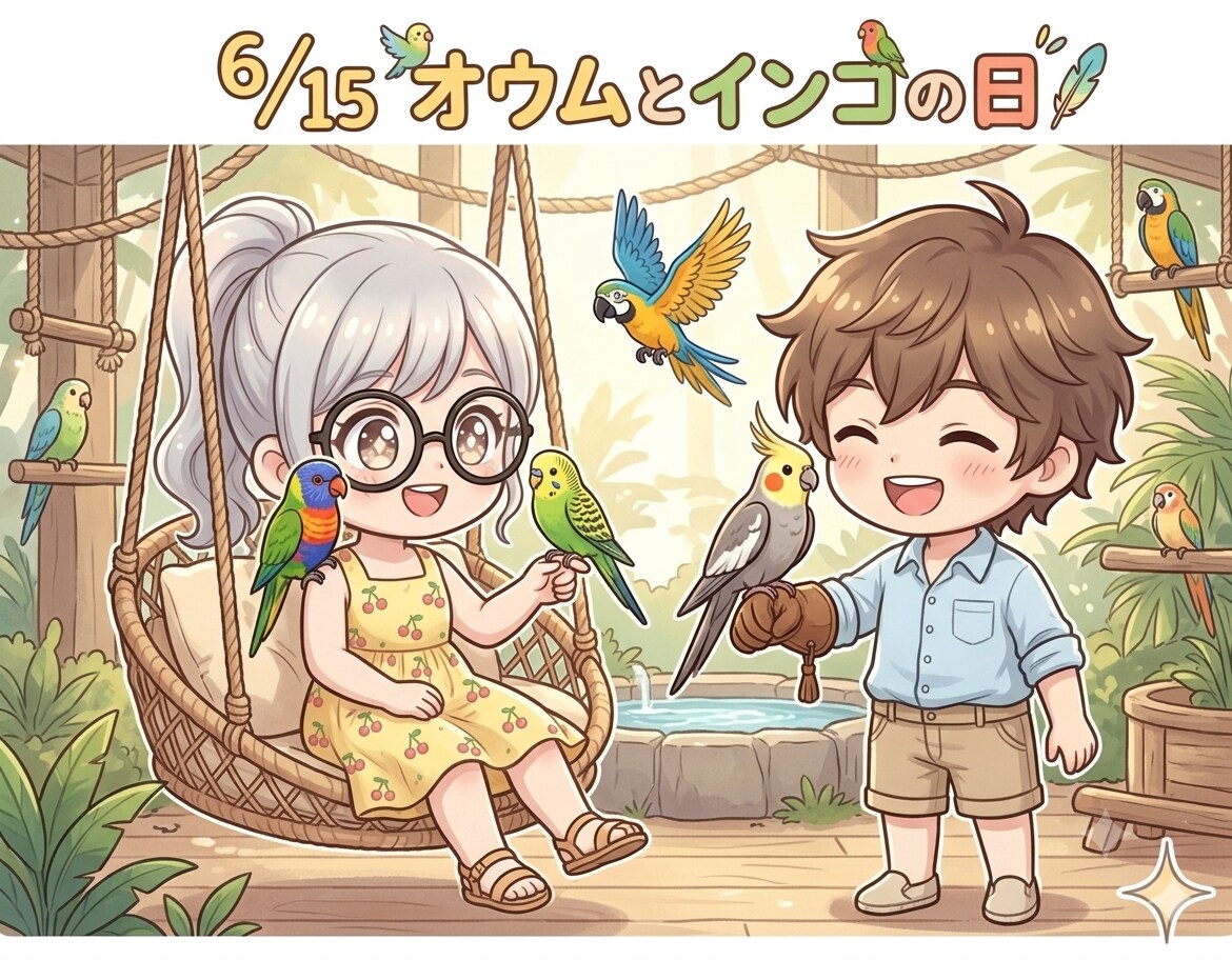 今日は「オウムとインコの日」
