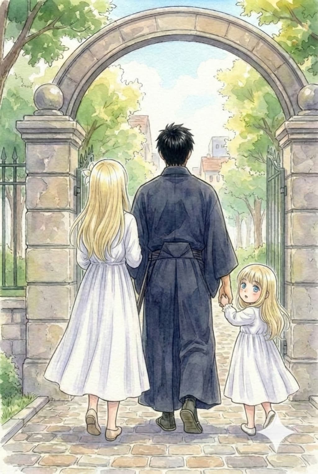 迷子。/「この白蛇は…」「ついて行きましょう！」/「パパ！ママ！めがみたまが…あれ？」