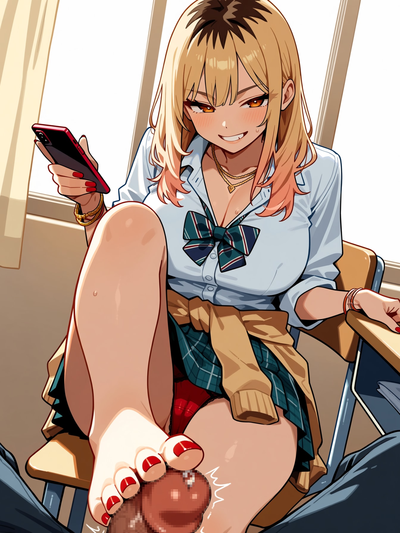 ギャル足コキ