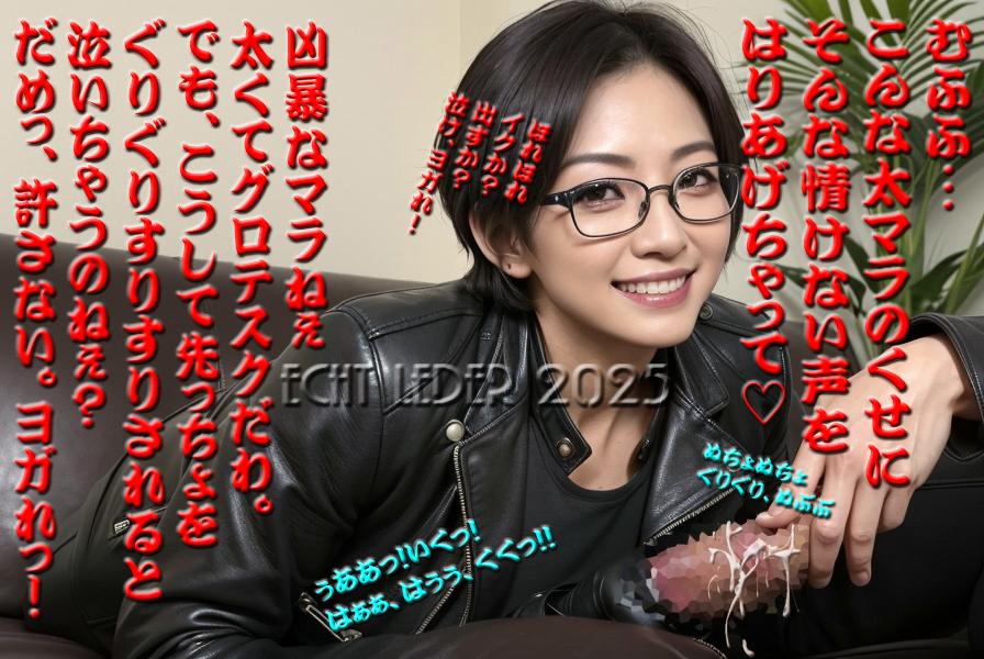 フルレザーのバイカーを押し倒して、寸止め地獄を楽しむドＳ熟女バイカーさん