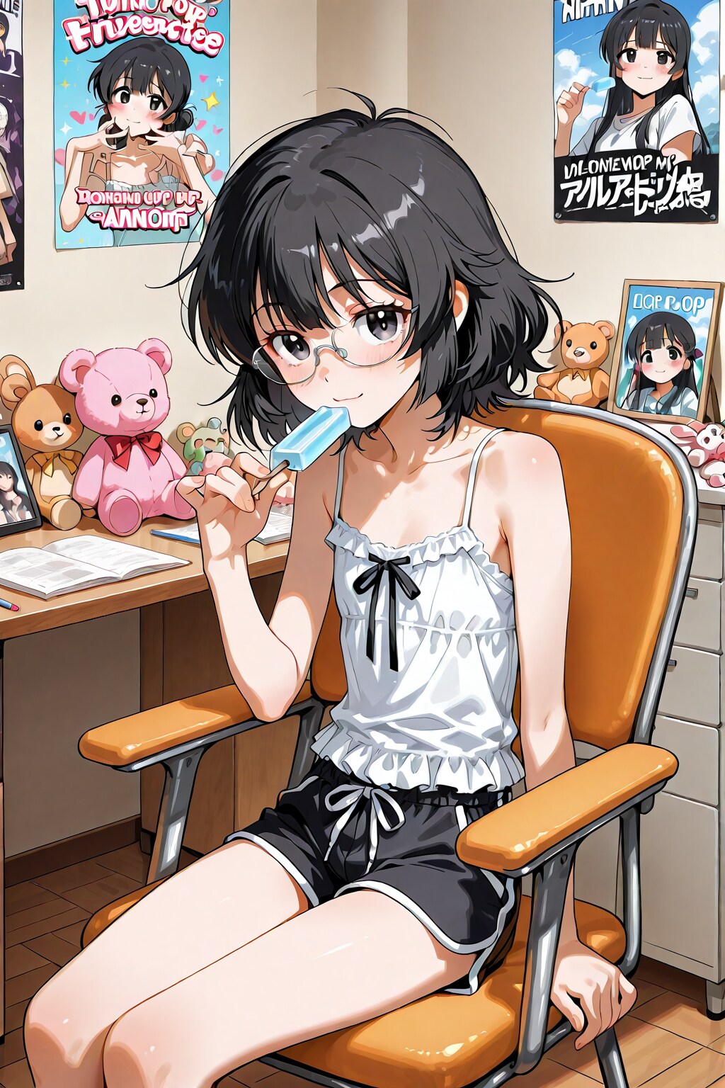 アイスを食べる女の子