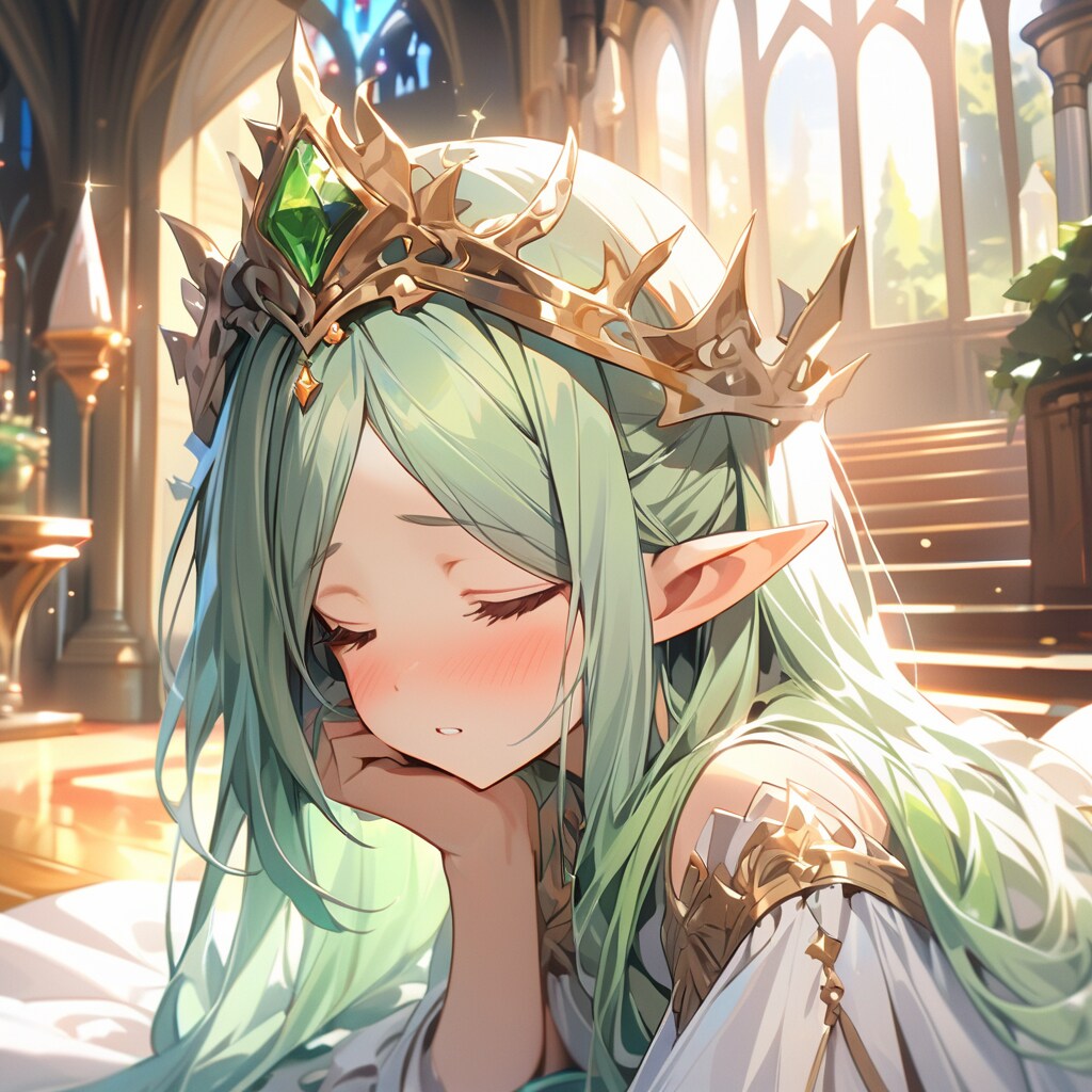 悩むエルフの姫君