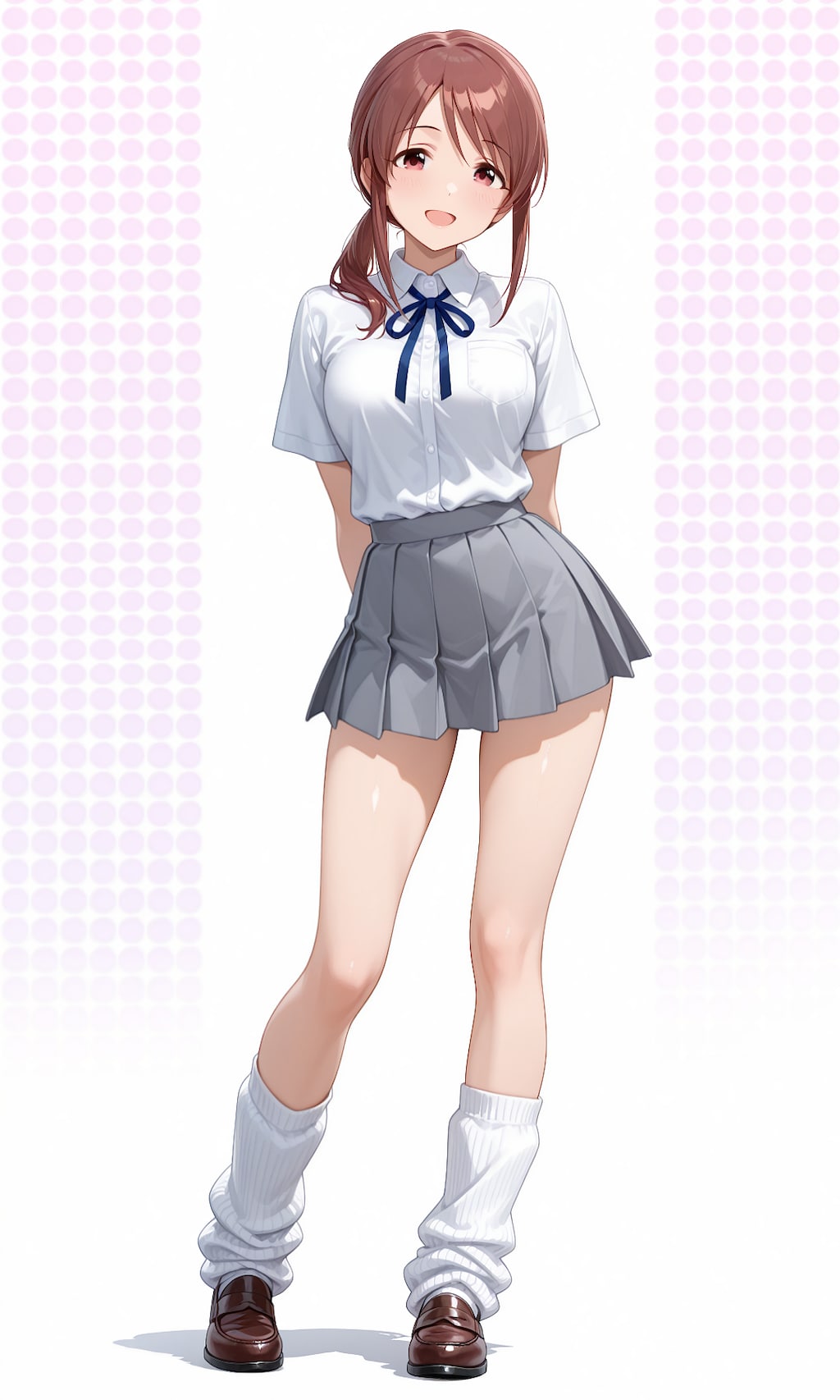 しゅがはと美優のミニスカ制服＆ルーズソックス