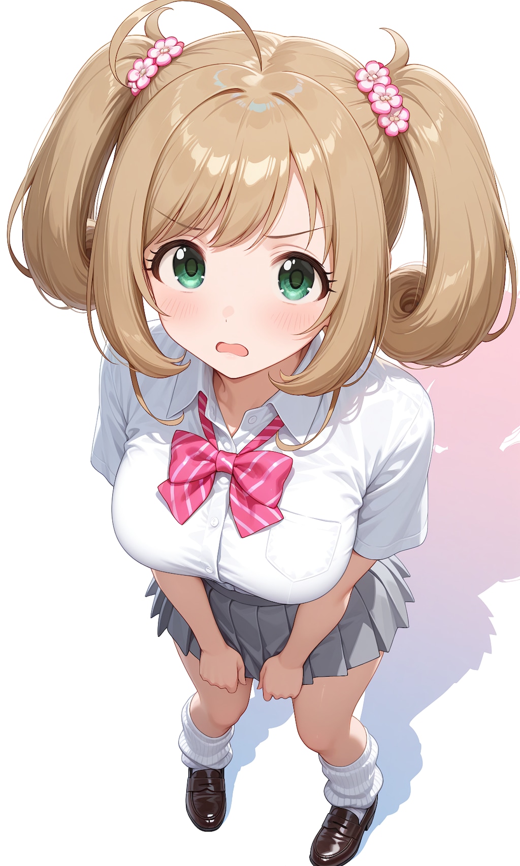 しゅがはと美優のミニスカ制服＆ルーズソックス