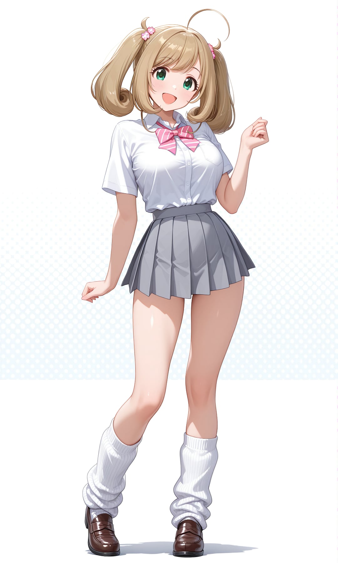 しゅがはと美優のミニスカ制服＆ルーズソックス | の人気AIイラスト・グラビア