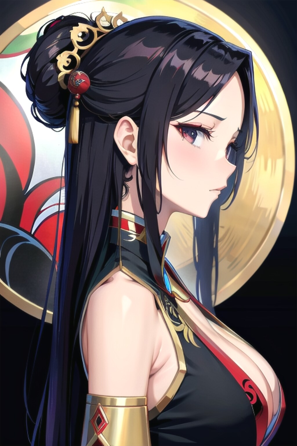 肖像画27　楊貴妃風