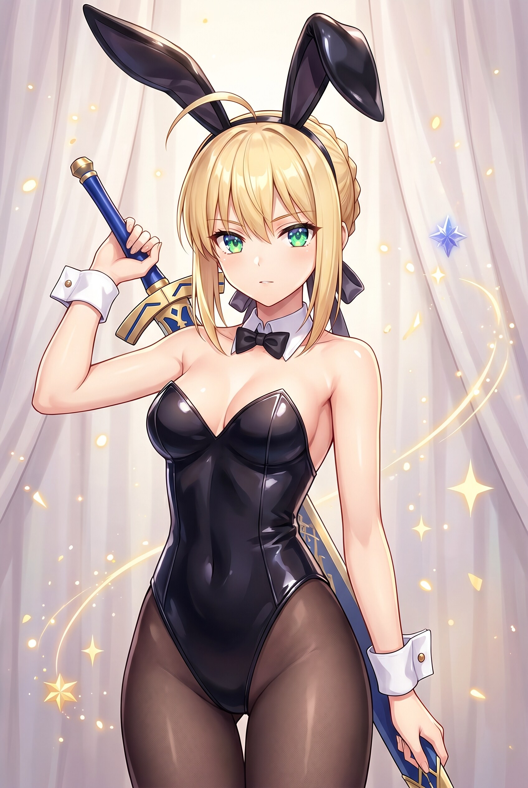 絹幕に佇む兎王