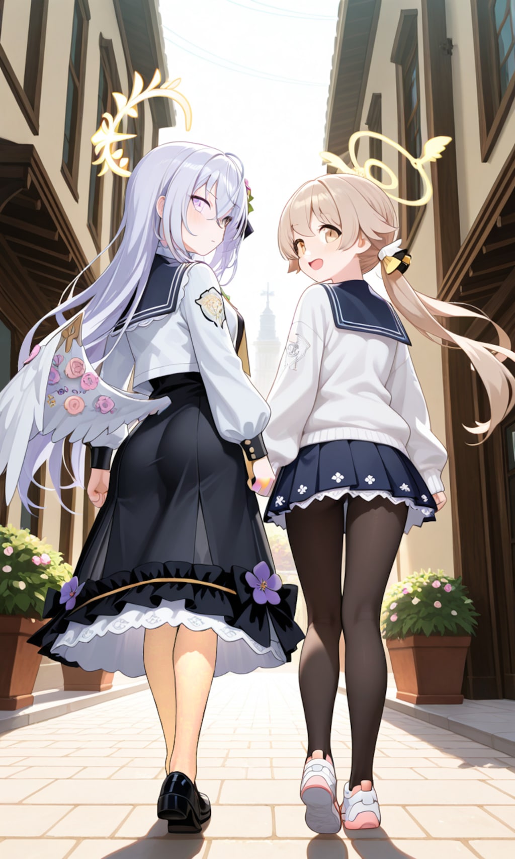 ヒフミとアズサ　振り向き2