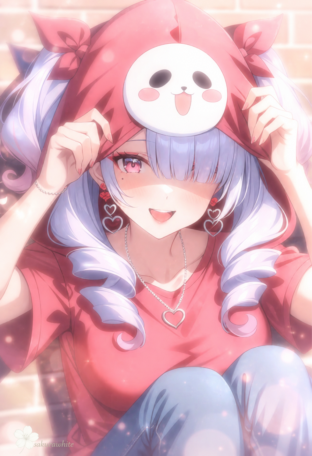 フードに隠された顔には