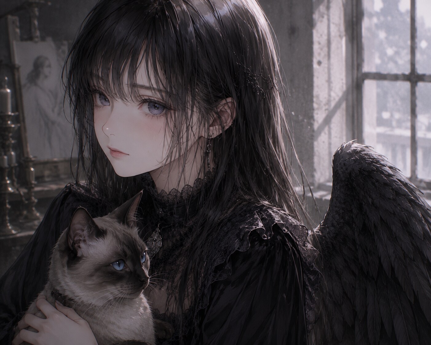 翼のゴスロリ。ver.波夷羅ねず | の人気AIイラスト・グラビア