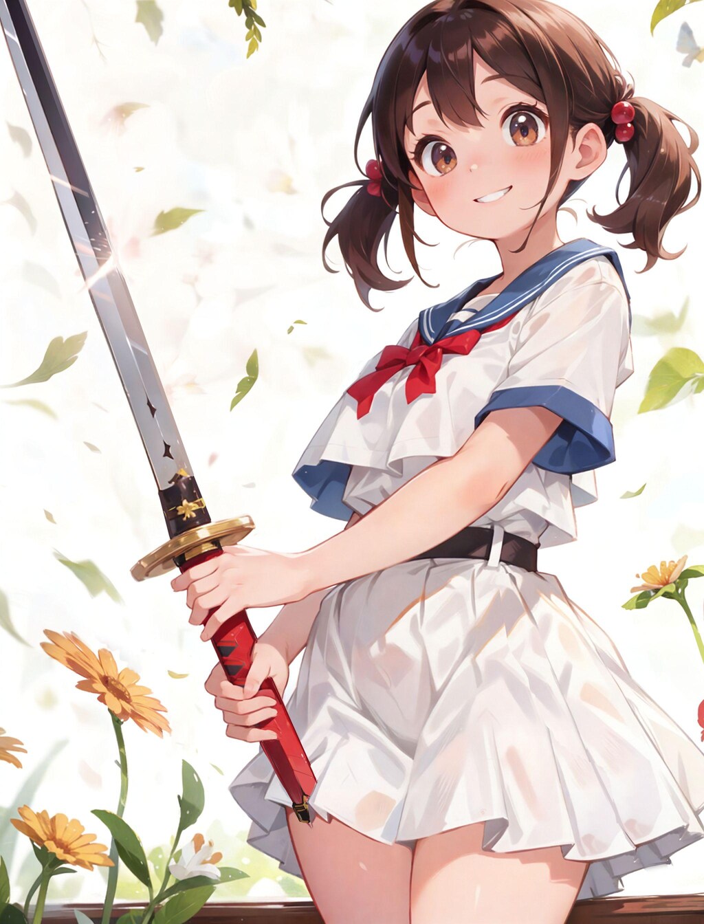 セーラー服と日本刀♪