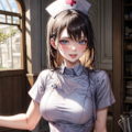 ナースさんに霧吹き 3枚目