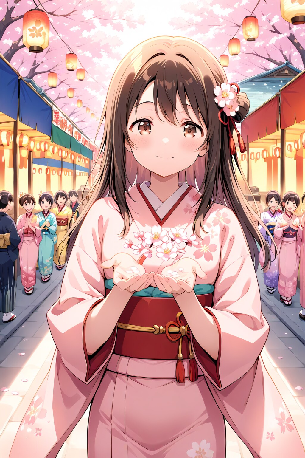 春色の着物