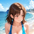 競泳水着のアニス先生 2枚目