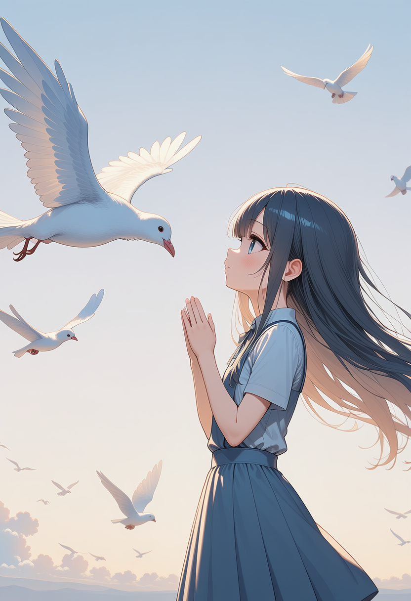 祈りを込めて | の人気AIイラスト・グラビア