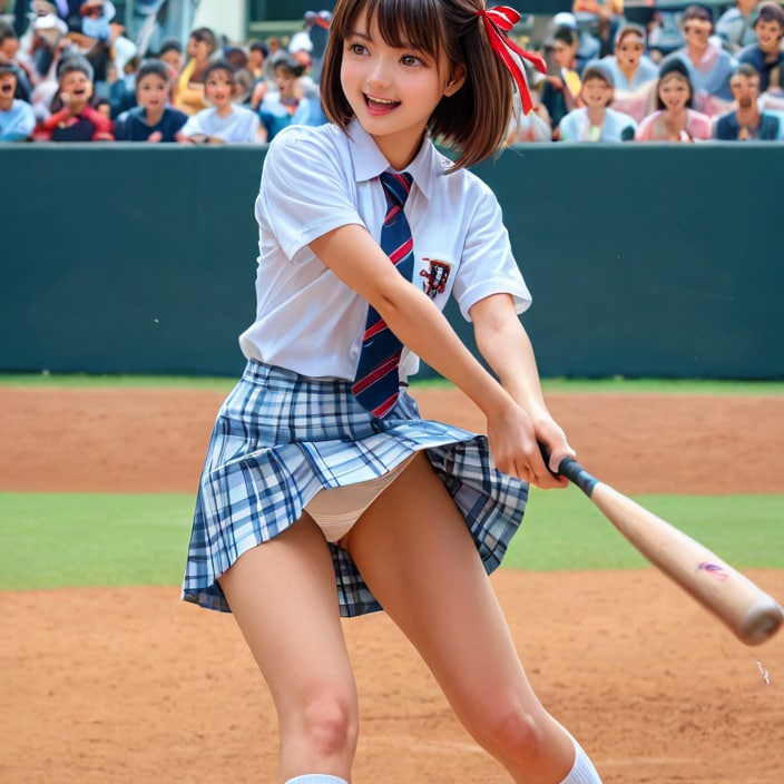 元気な野球少女