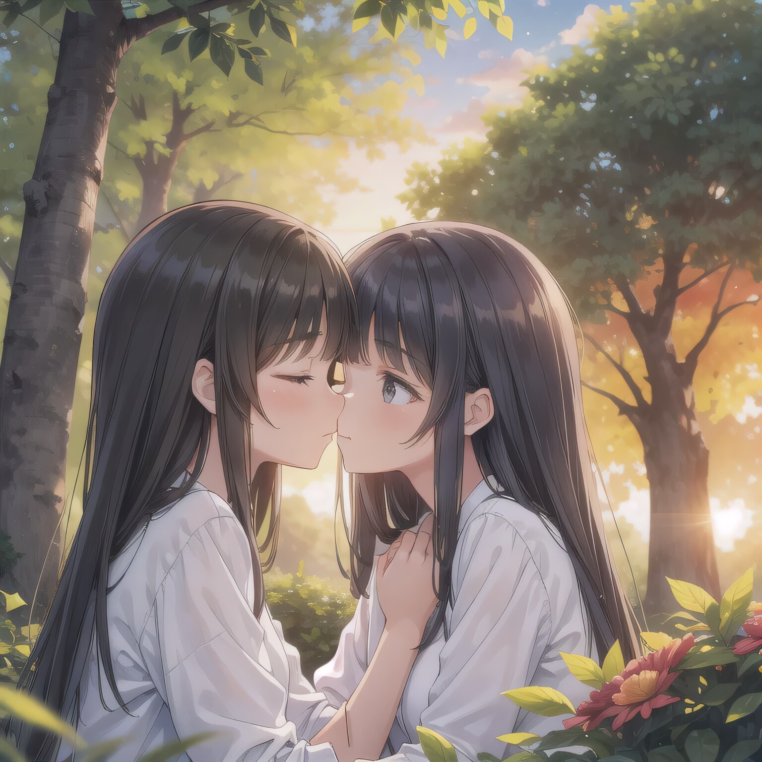 黒髪ロングでワンピースの少女１９ | の人気AIイラスト・グラビア