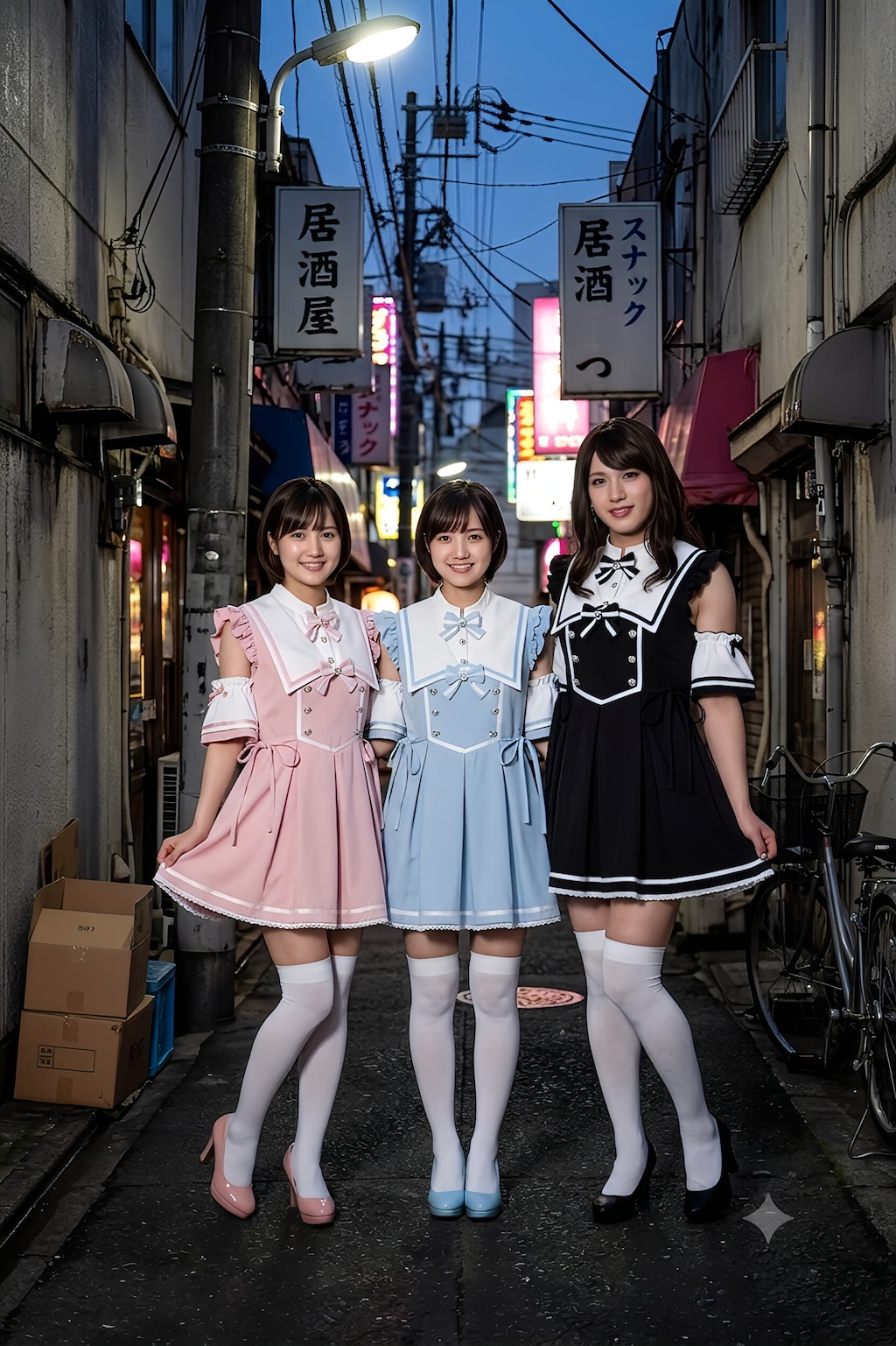先輩おネイさんとオフ会です🥰お揃いコスで撮影会→路上で盛り上がって→ホテル街へ消えました😍