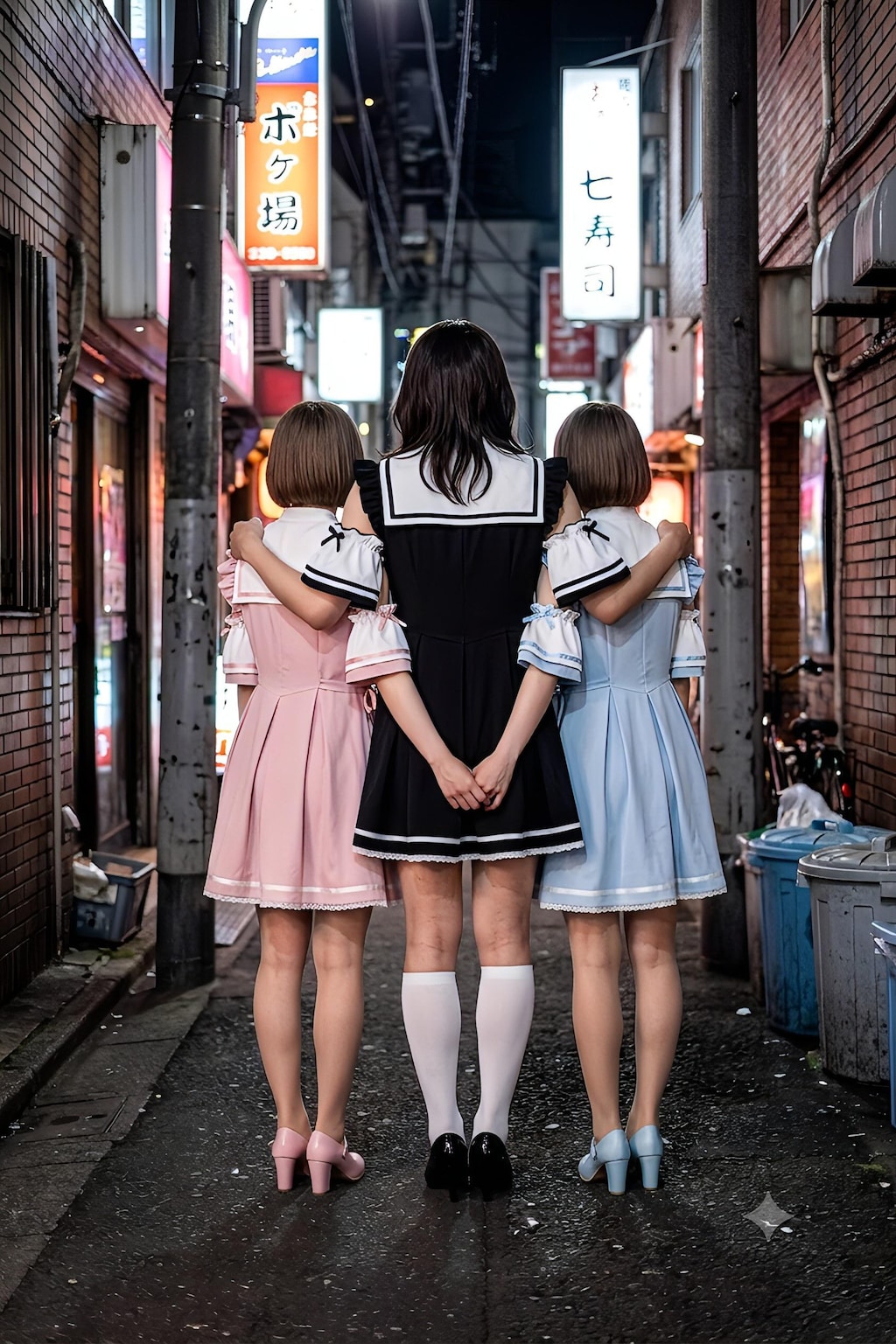 先輩おネイさんとオフ会です🥰お揃いコスで撮影会→路上で盛り上がって→ホテル街へ消えました😍