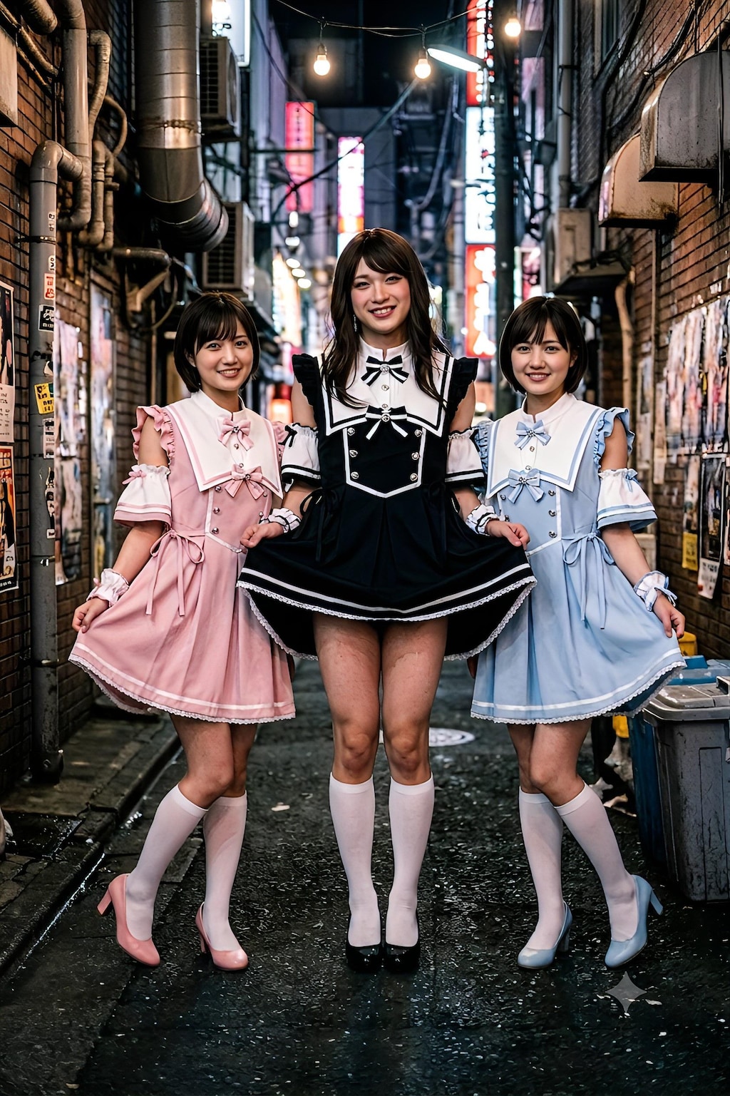 先輩おネイさんとオフ会です🥰お揃いコスで撮影会→路上で盛り上がって→ホテル街へ消えました😍