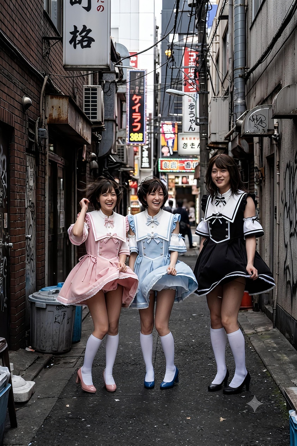先輩おネイさんとオフ会です🥰お揃いコスで撮影会→路上で盛り上がって→ホテル街へ消えました😍