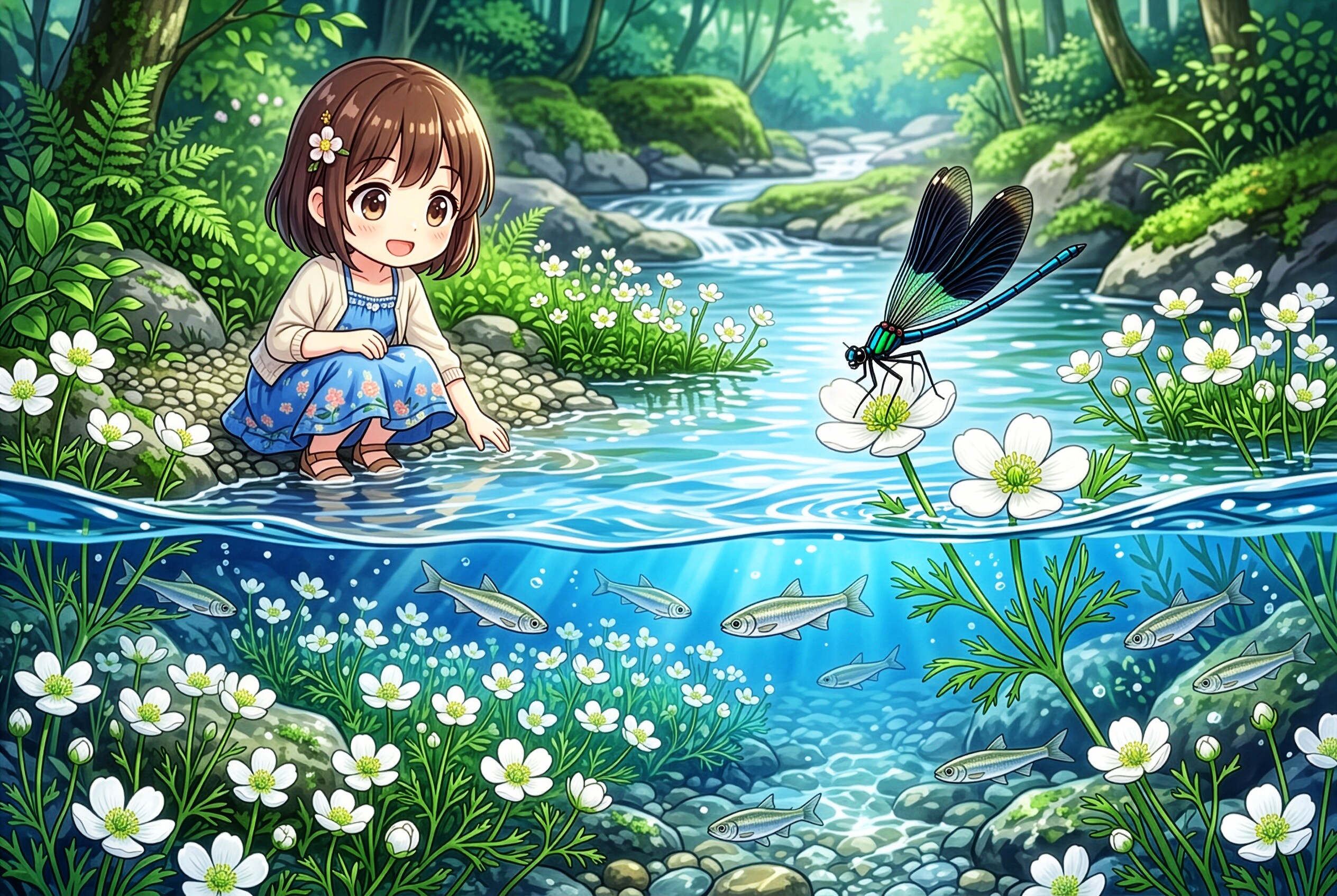 梅花藻(バイカモ) | の人気AIイラスト・グラビア