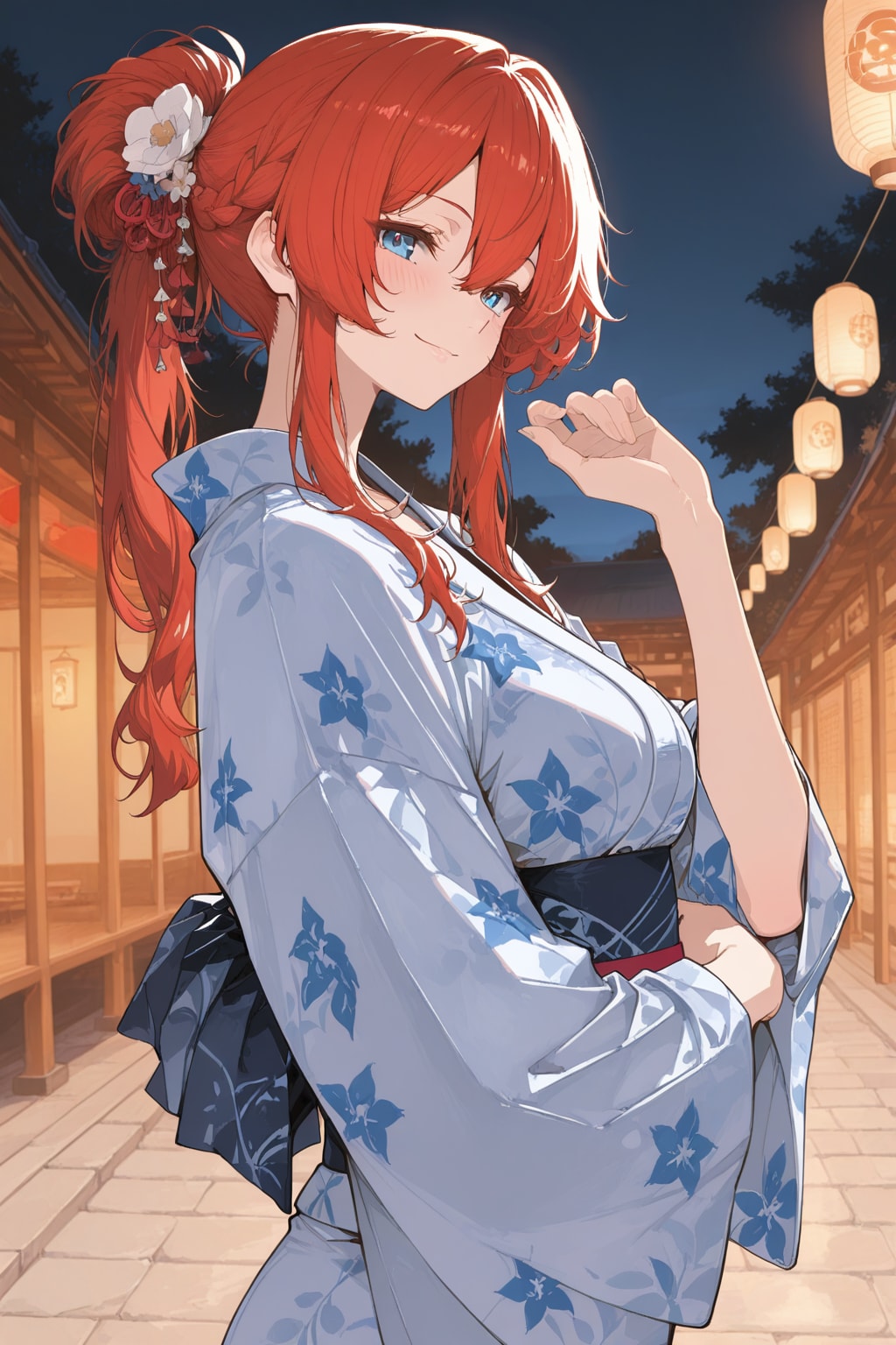 浴衣×ポニーテール