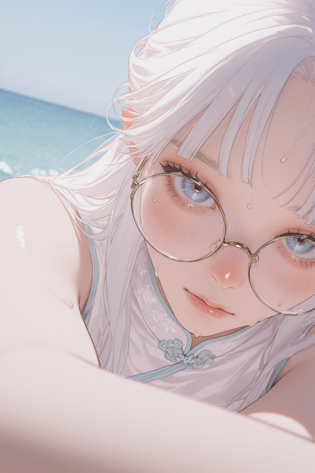 チャイナドレスと眼鏡