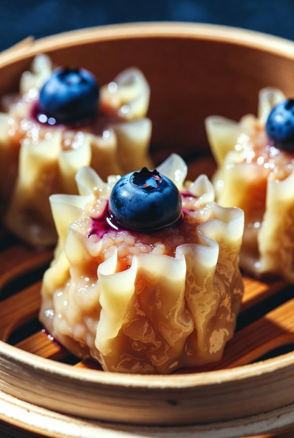 焼売~ブルーベリー乗せ~