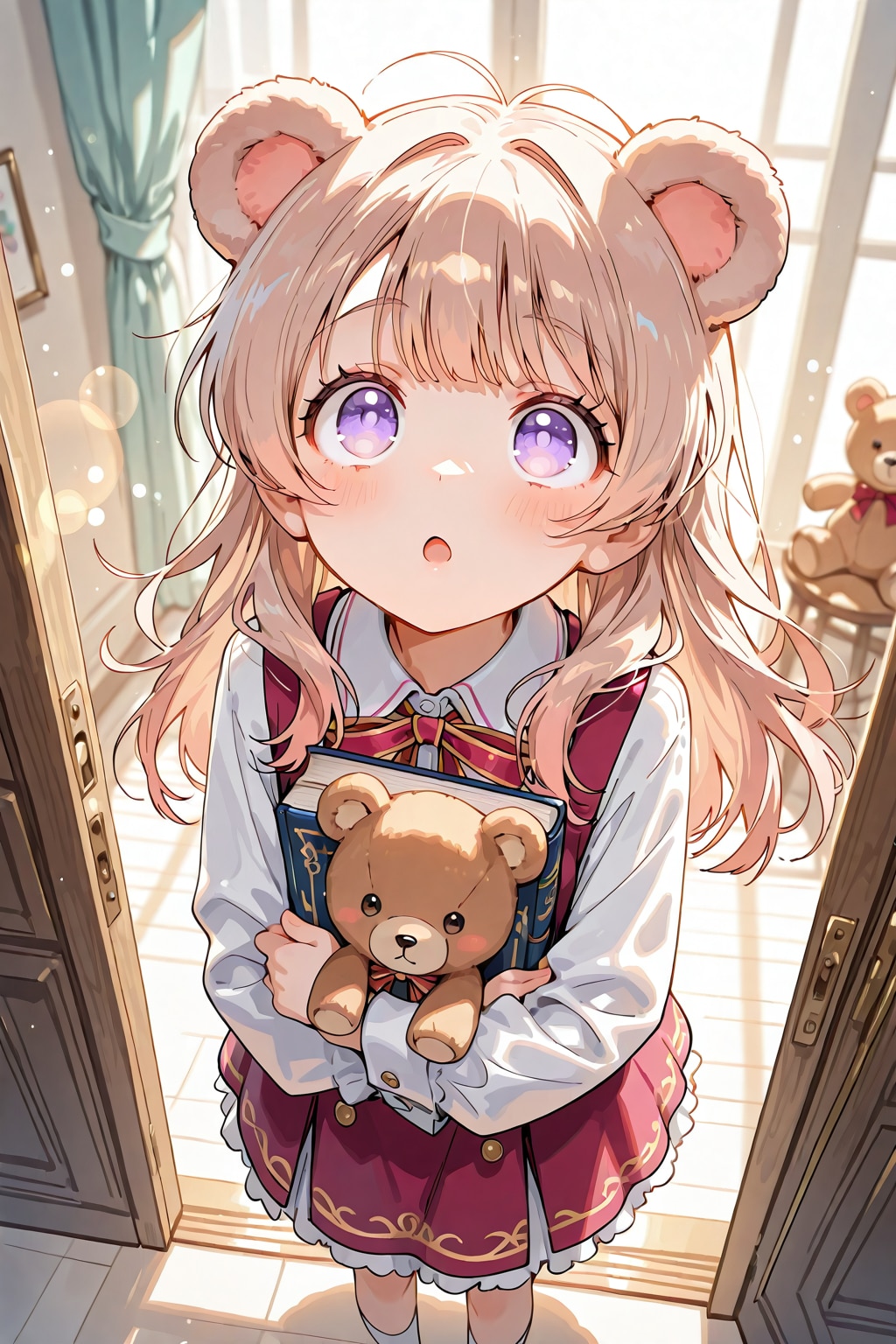 ビックリして固まる