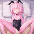 ピンクスライムのバニーコスでエッチ 12枚目