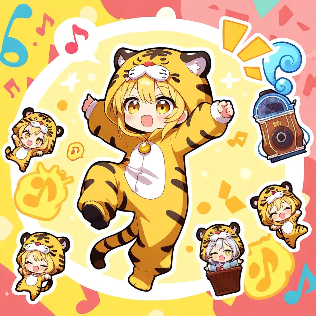 喜ぶ虎娘ちゃん