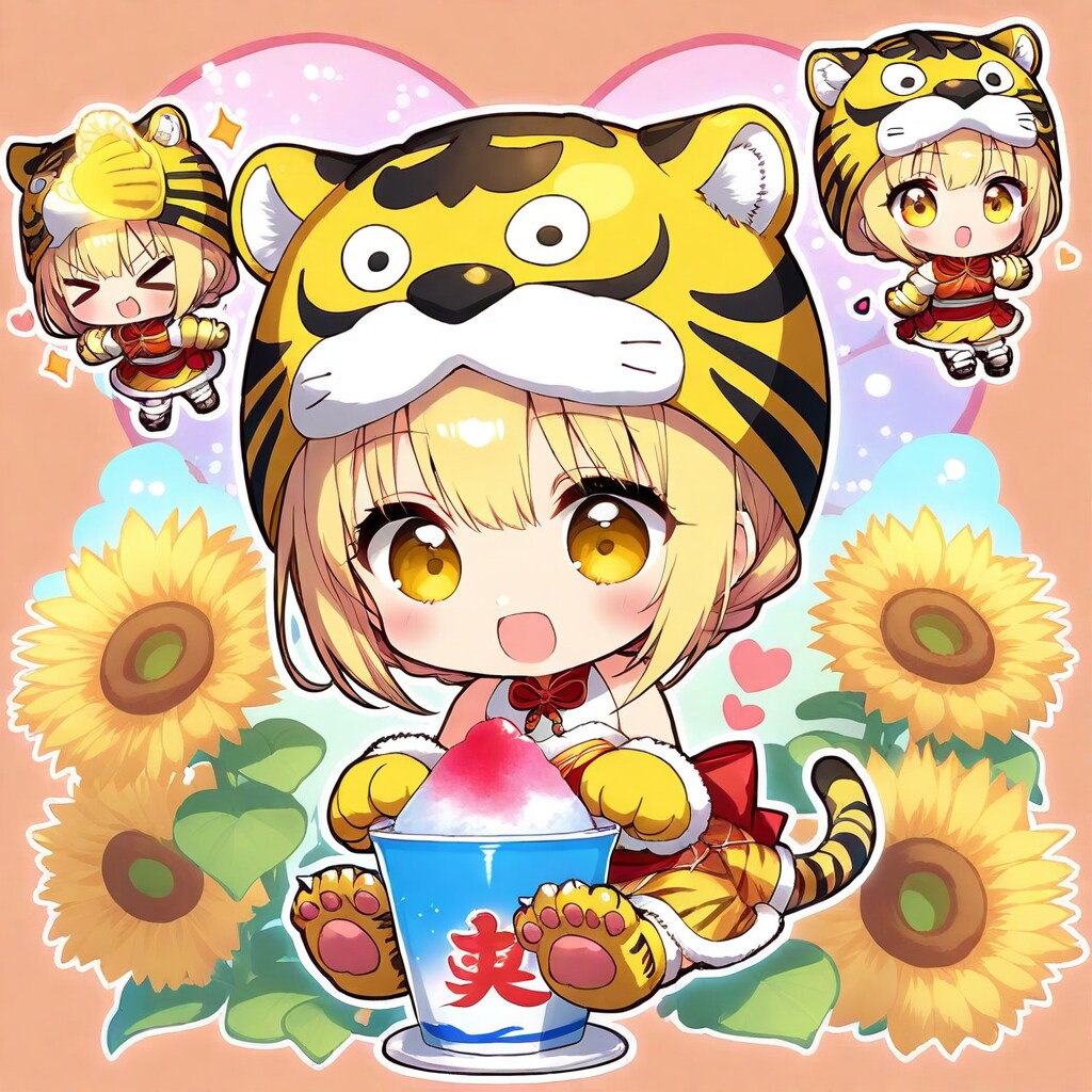 喜ぶ虎娘ちゃん