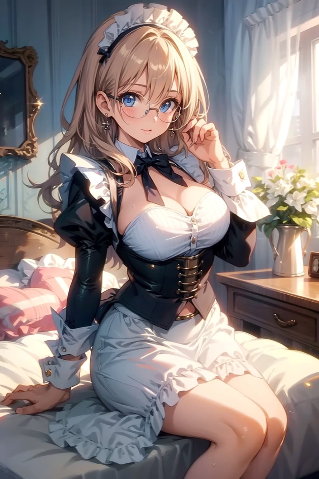 メガネ美少女メイド | の人気AIイラスト・グラビア