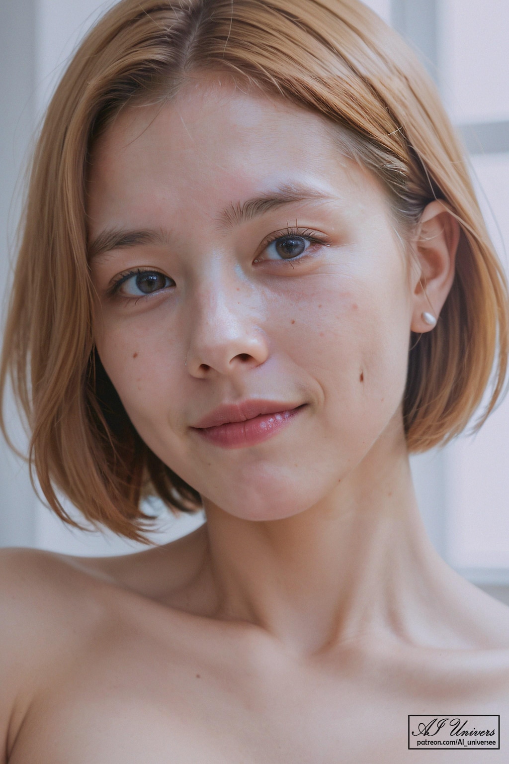 顔のクローズアップショット